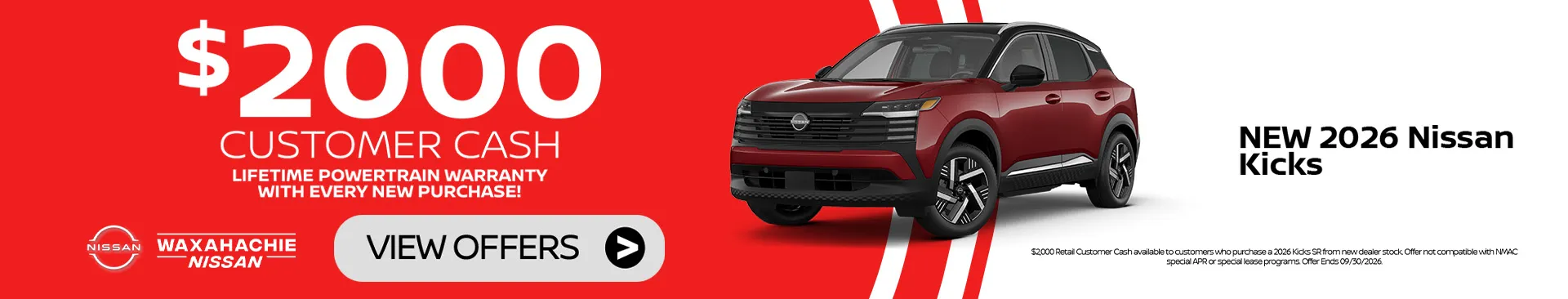 New Nissan Kicks Special in Waxahachie